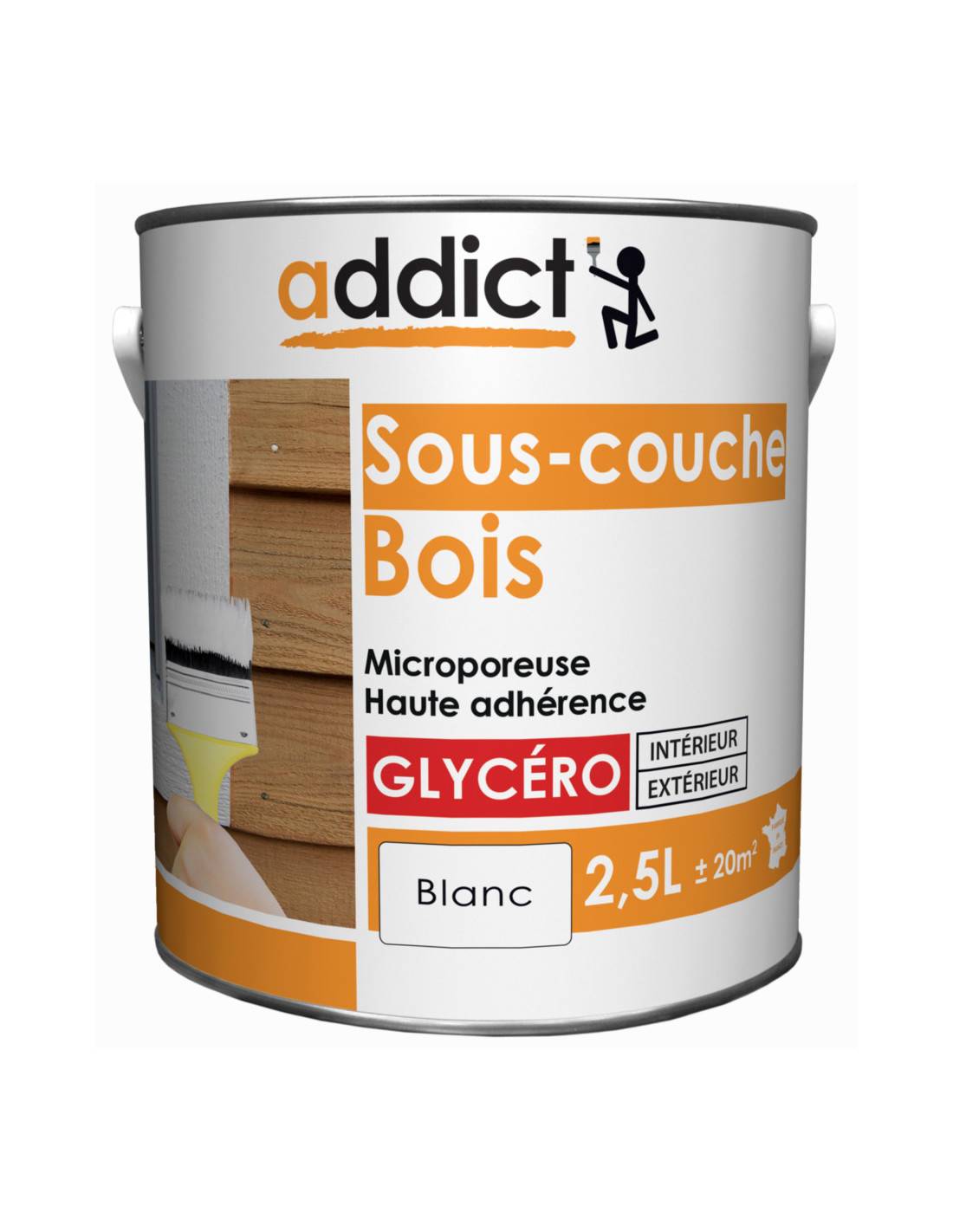 Peinture Sous-couche Bois 2.5l Blanc - Addict - Image 1