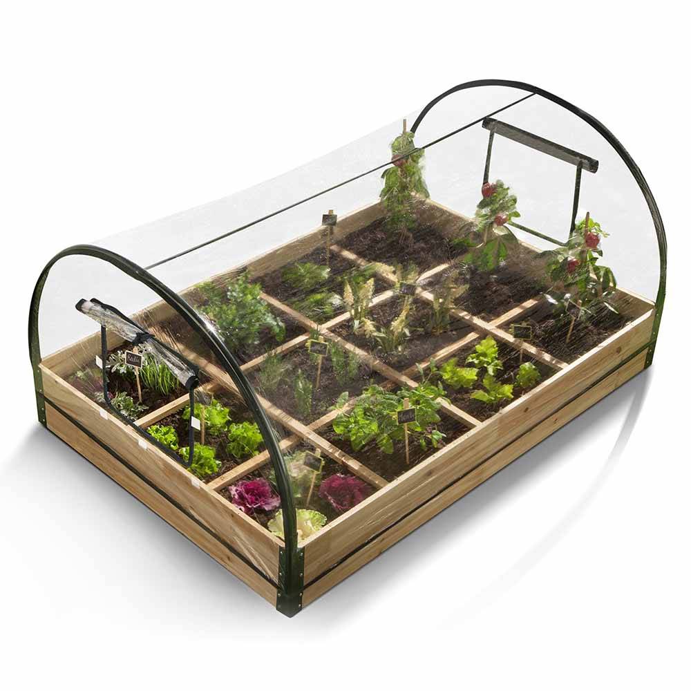 Carré potager avec serre intégrée sur armature rigide - Image 1