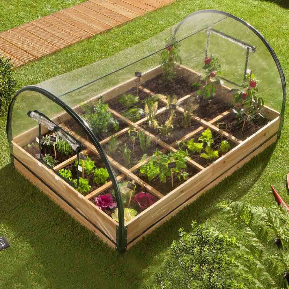 Carré potager avec serre intégrée sur armature rigide - Image 4