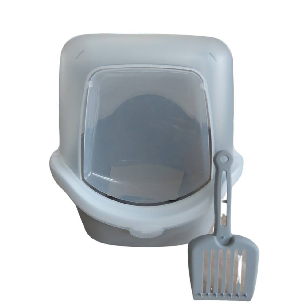 animallparadise - Maison de toilette Cathy Easy clean gris pierre 40 x 56 x 40 cm pour chat - Image 2