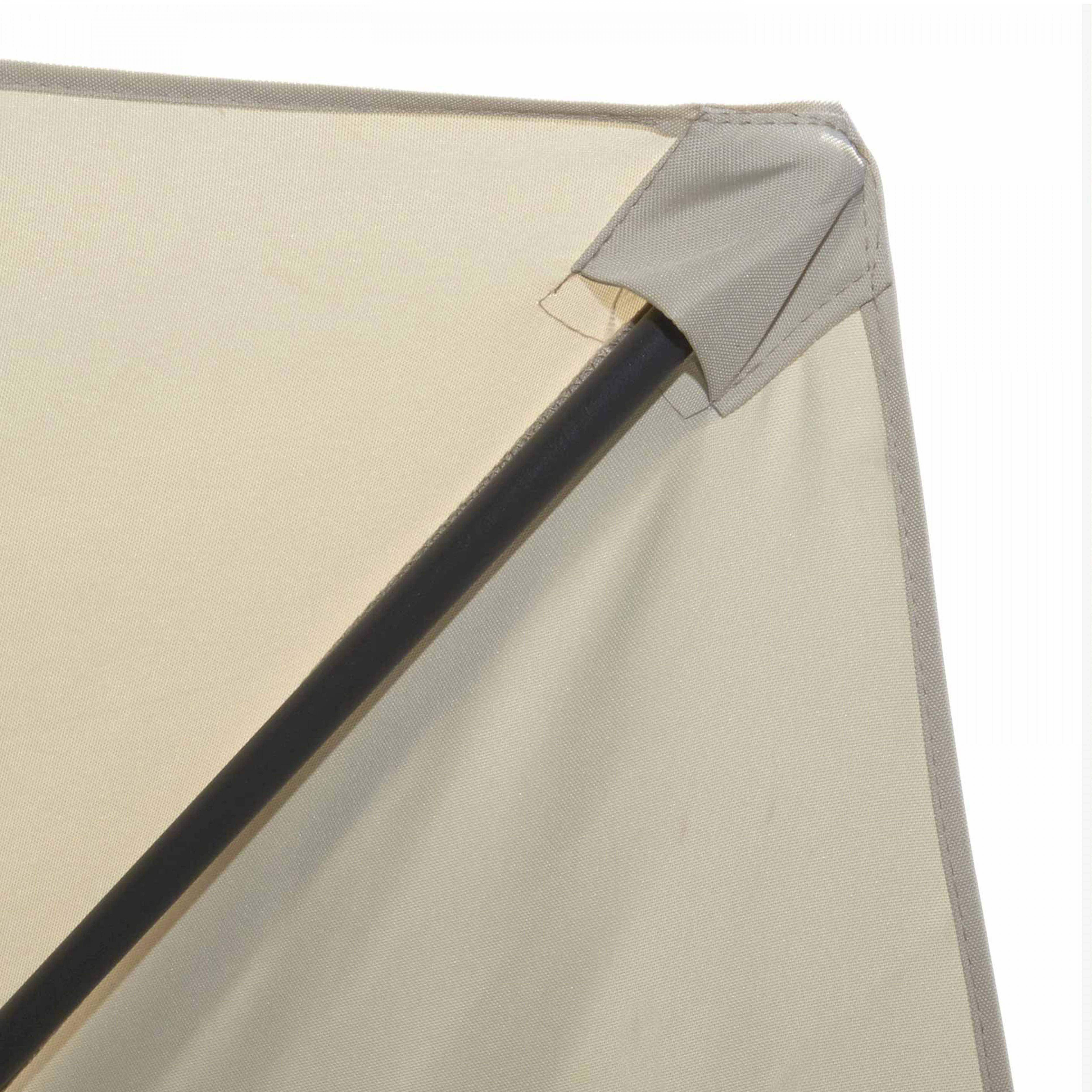 Oviala - Parasol droit inclinable 3m et 4 dalles à lester remplissables blanc Matera - Oviala - Image 5
