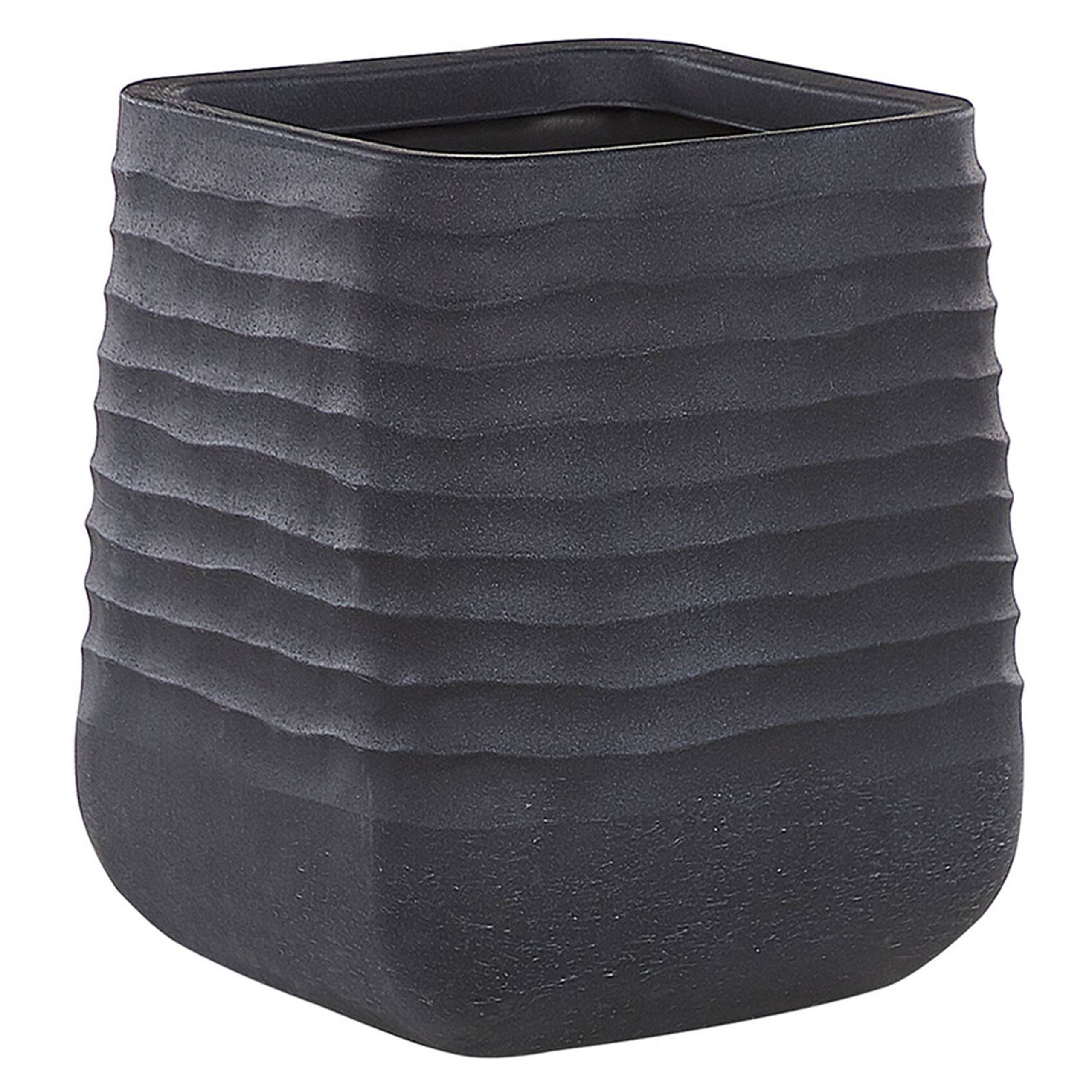 Beliani - Pot de Fleurs Cache-pot Carré 38x38 cm Noir Matières Résistantes Idéal pour Intérieur et Extérieur au Style Moderne et Scandinave Beliani - Image 4