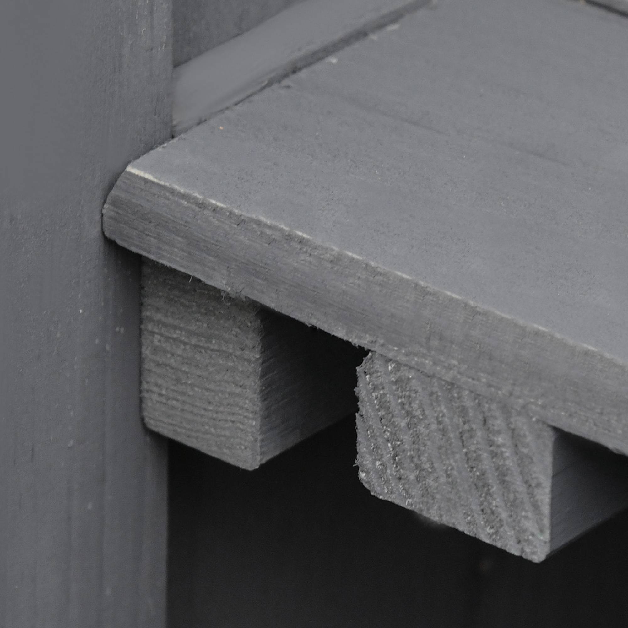 Armoire de Jardin Bois Sapin Rangement Outils Extérieur Double Porte Étagères Gris 74x43cm - ComfortXL Outdoor Living - Image 7