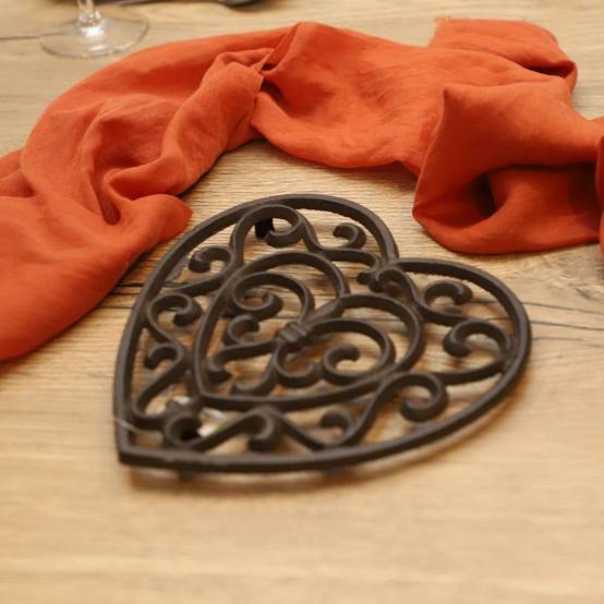 Dessous de plat en fonte marron 17 x 18 cm Chemin de campagne - Image 4