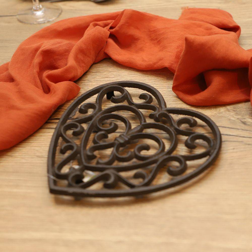 Dessous de plat en fonte marron 17 x 18 cm Chemin de campagne - Image 4