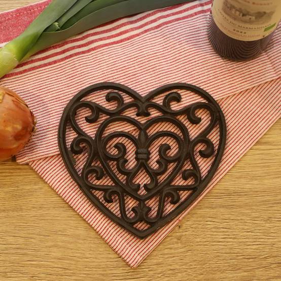 Dessous de plat en fonte marron 17 x 18 cm Chemin de campagne - Image 2
