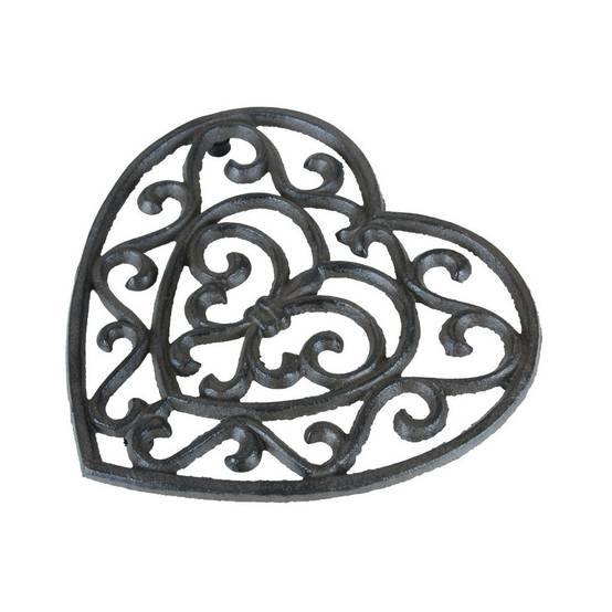 Dessous de plat en fonte marron 17 x 18 cm Chemin de campagne - Image 1