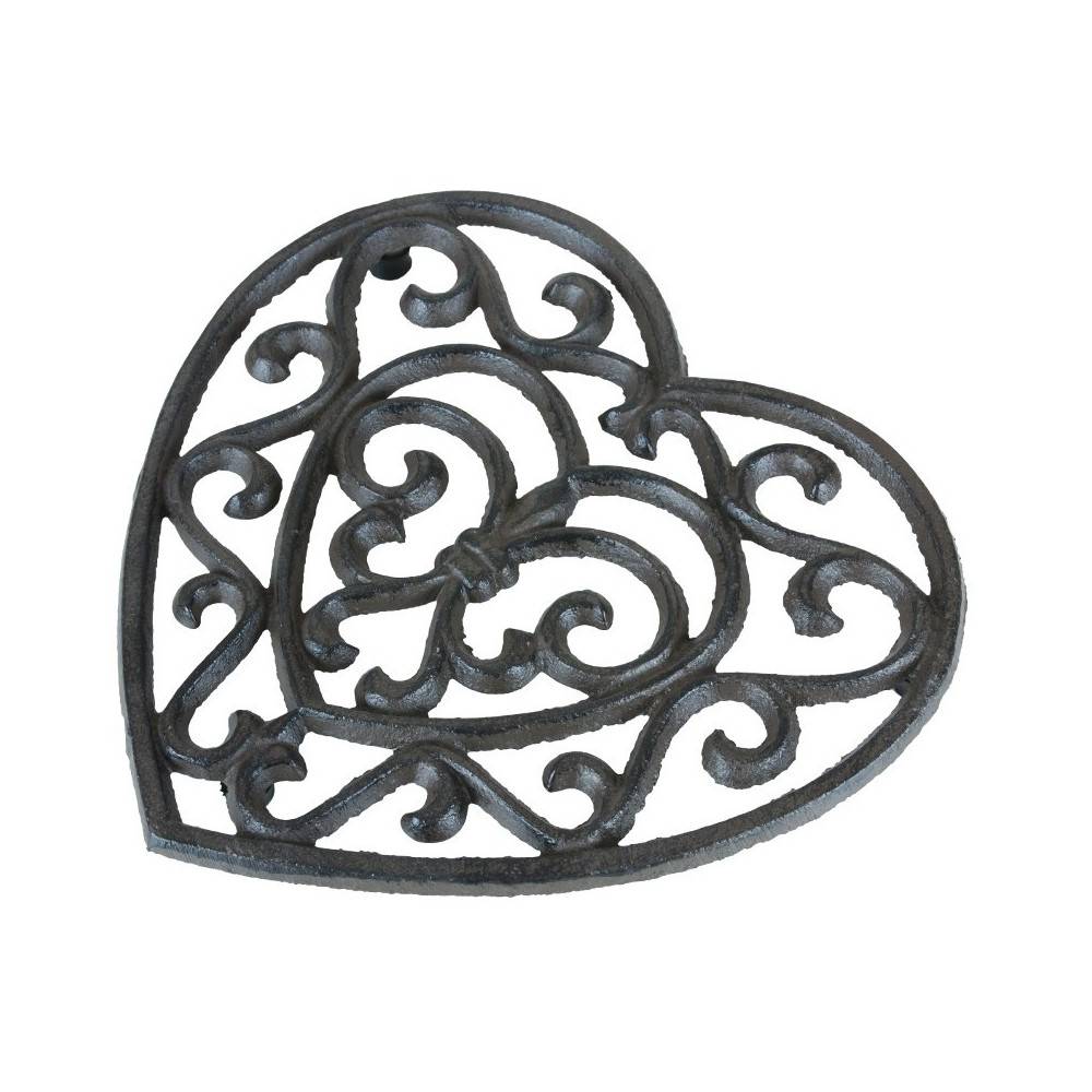 Dessous de plat en fonte marron 17 x 18 cm Chemin de campagne - Image 1