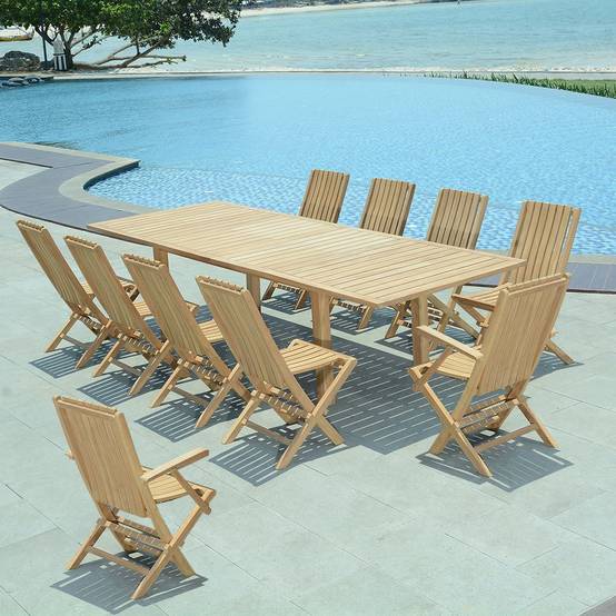 Teck'Attitude - Salon de jardin teck massif Cancun, 10 places - TECK'Attitude - Image 2