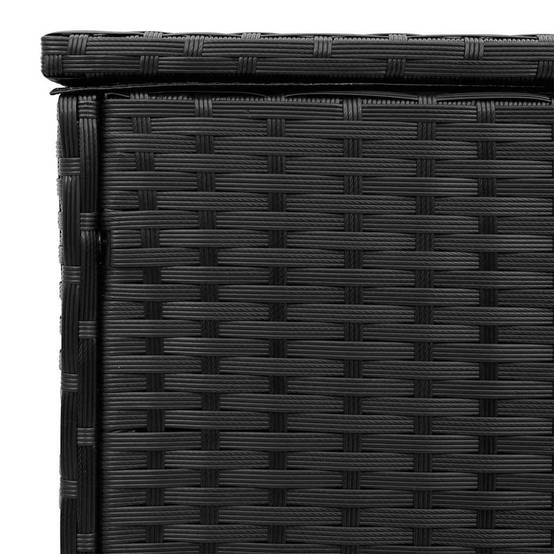 Coffre à Coussins d'Extérieur Résine Tressée Imperméable avec Vérin à Gaz pour Jardin Noir 100x55x55.5 cm – ComfortXL Outdoor Living - Image 9