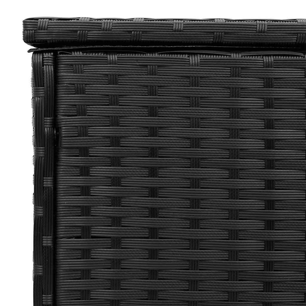Coffre à Coussins d'Extérieur Résine Tressée Imperméable avec Vérin à Gaz pour Jardin Noir 100x55x55.5 cm – ComfortXL Outdoor Living - Image 9