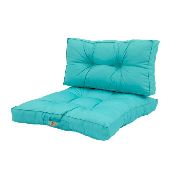 Coussins pour salon de jardin capitonné 60x60cm Bleu caraibes - Déco arts - Image 1