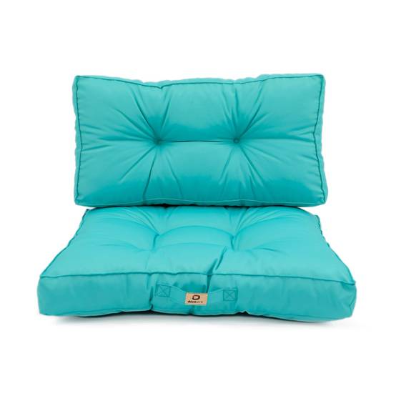 Coussins pour salon de jardin capitonné 60x60cm Bleu caraibes - Déco arts - Image 3