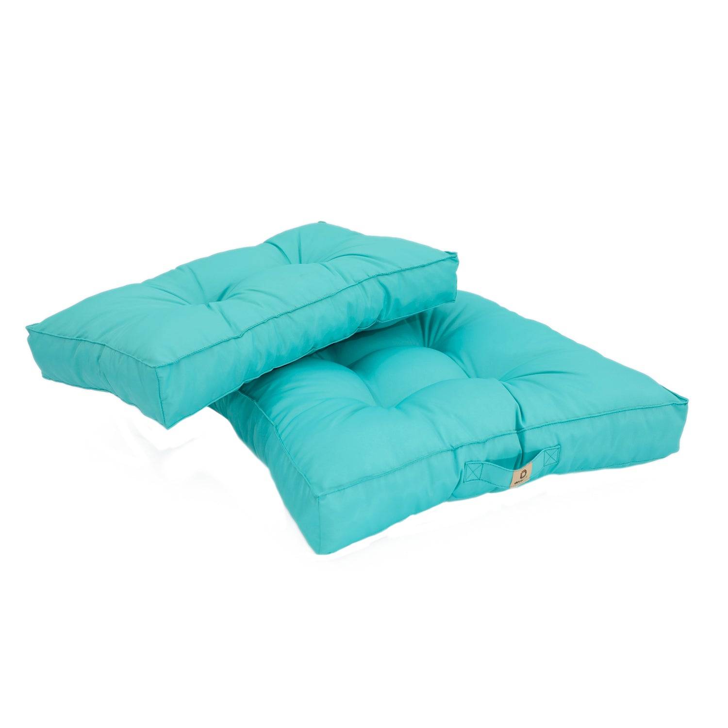 Coussins pour salon de jardin capitonné 60x60cm Bleu caraibes - Déco arts - Image 7