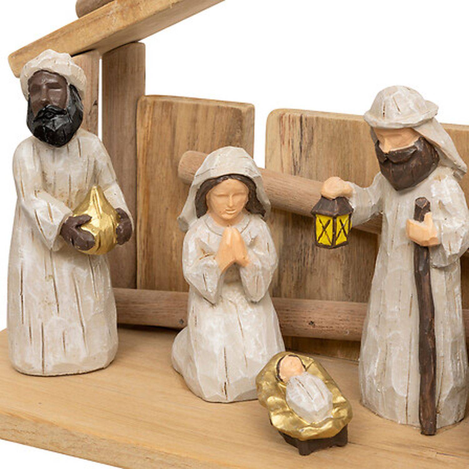 Crèche de Noël 7 santons en résine - Féérie Lights & Christmas - Image 3