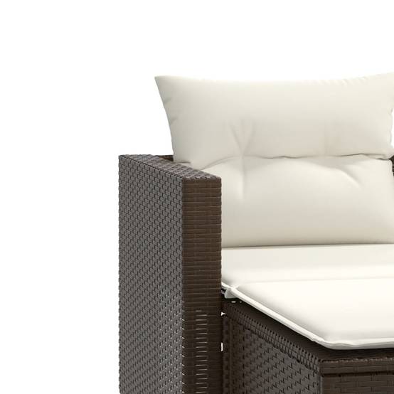 ComfortXL - Canapé Extérieur 2 Personnes Rotin Synthétique avec Tabourets Assortis – Salon Jardin Brun – ComfortXL Outdoor Living - Image 7