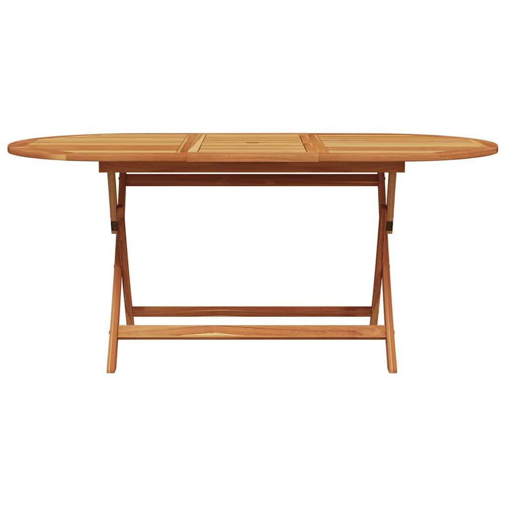 Grand Salon de Jardin Ovale Pliant 6 Personnes Bois et Polyrotin pour Extérieur Noir – ComfortXL Outdoor Living - Image 5
