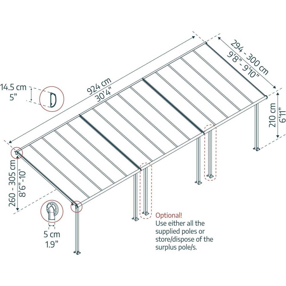Canopia - Canopia Pergola Olympia 3X9,2 Blanche - Image 3