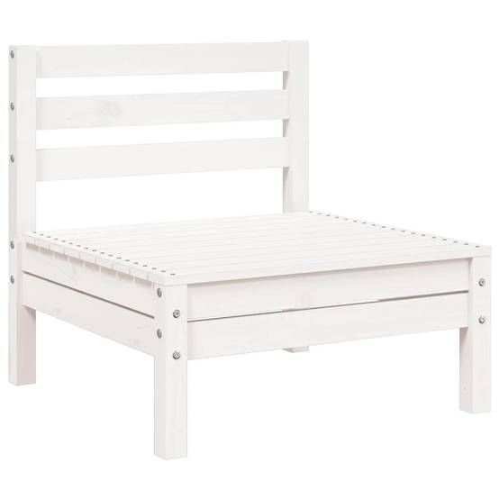 Vidaxl - Canapé de jardin 3 places blanc bois de pin massif vidaXL 838027 - Image 8