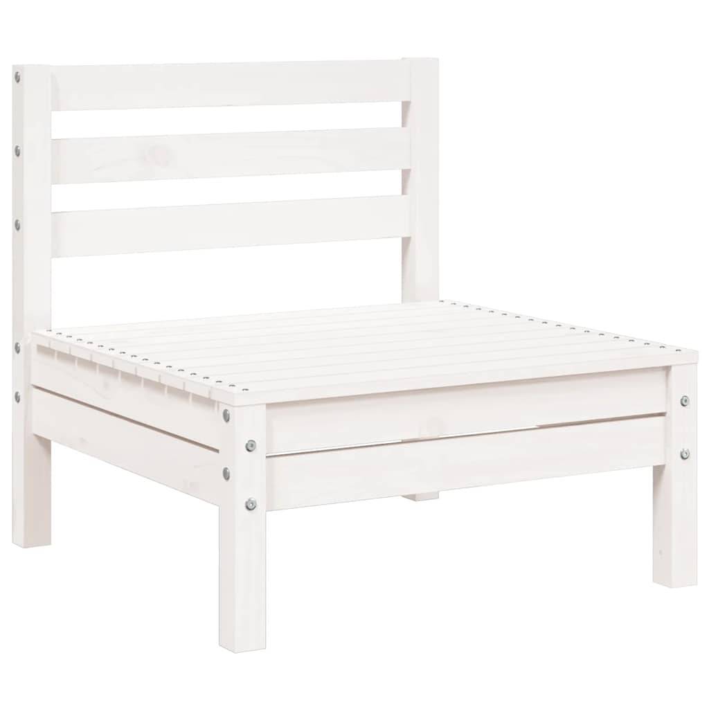 Vidaxl - Canapé de jardin 3 places blanc bois de pin massif vidaXL 838027 - Image 8