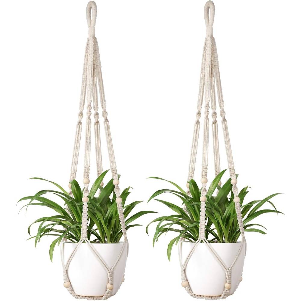 Sac filet pour pot de fleurs blanc - IntiMeg - Image 5