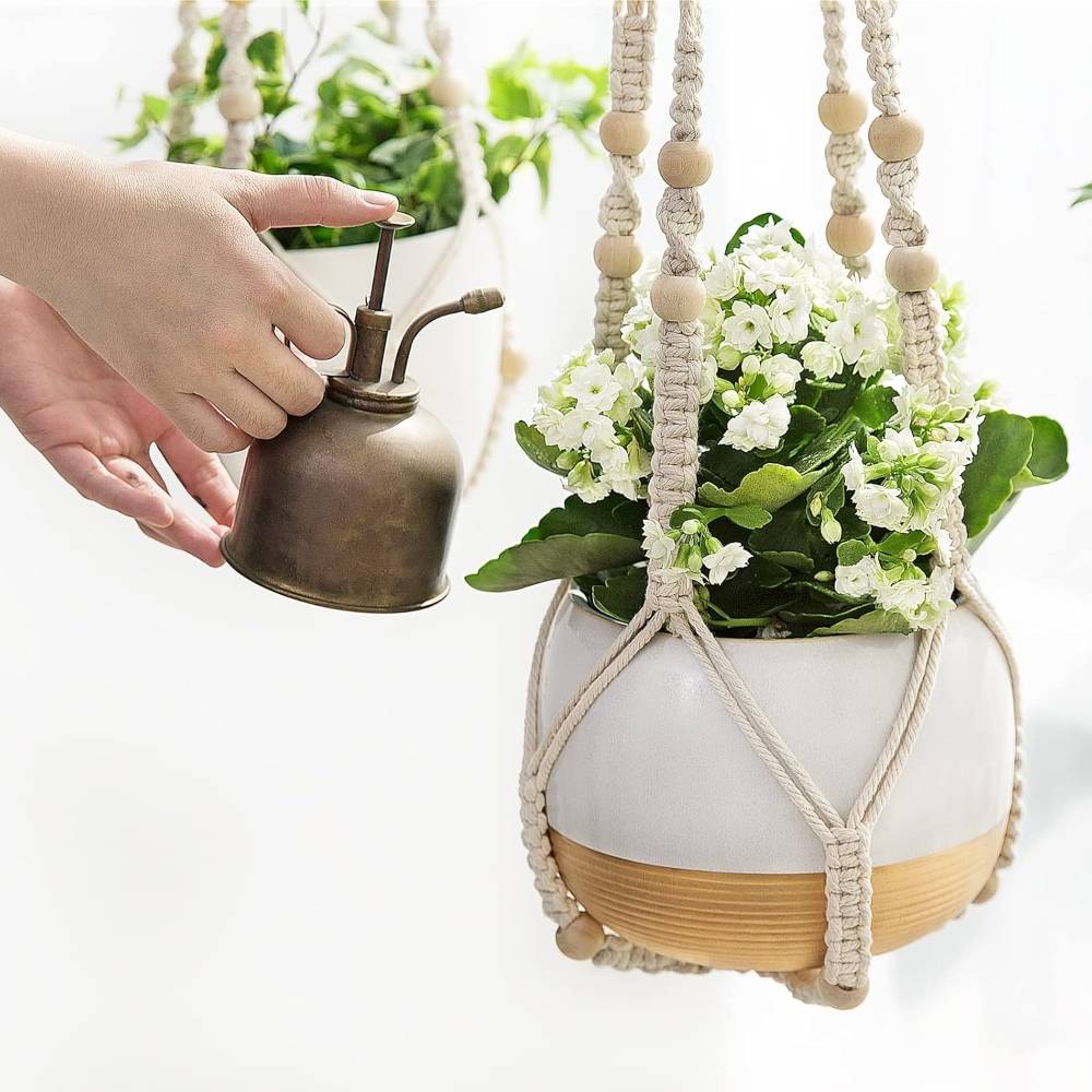 Sac filet pour pot de fleurs blanc - IntiMeg - Image 6