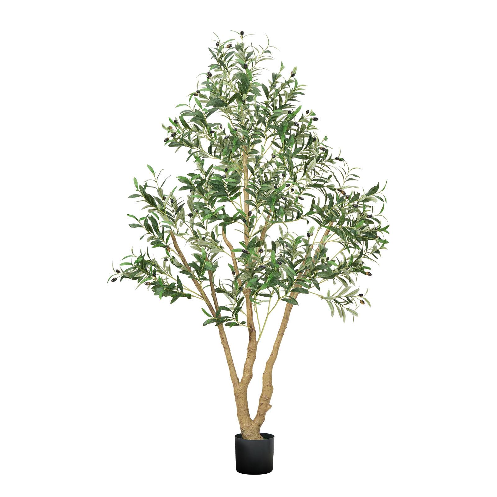 VEVOR Arbre Artificiel Plante Artificielle Faux Olivier 1,8 m Déco d'Intérieur