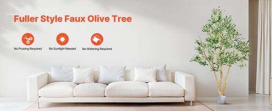VEVOR Arbre Artificiel Plante Artificielle Faux Olivier 1,8 m Déco d'Intérieur - Image 9
