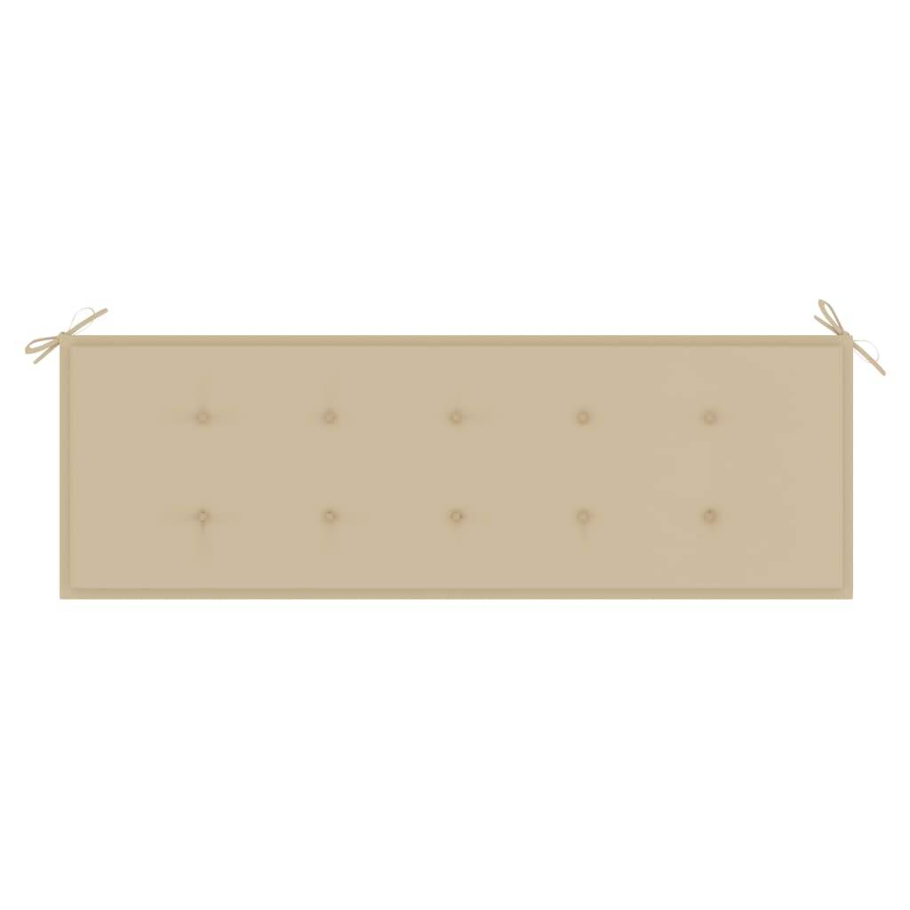 Helloshop26 - Banc de jardin meuble de patio d'extérieur terrasse avec coussin 157 cm bois d'acacia massif - Image 6
