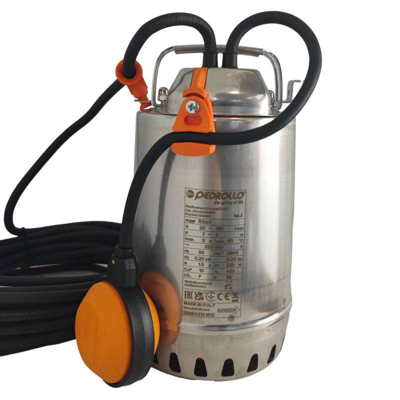 Pompe de relevage Pedrollo RXm1 0,25 kW jusqu'à 8,4 m3/h monophasé 220V - Image 5