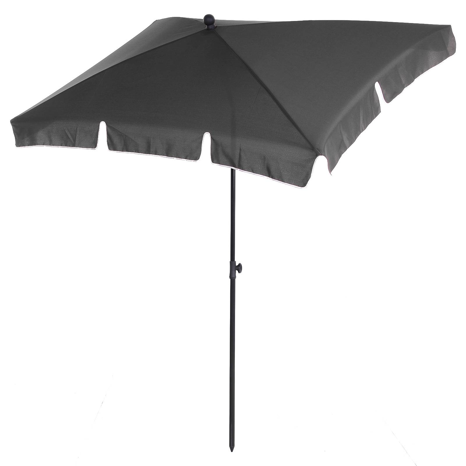 Parasol inclinable en aluminium et acier gris 198 x 130 x 245 cm - PANGIVO - Image 8