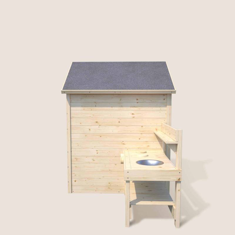 Soulet - Cabane en bois enfant cuisine et table BLANCHE - Image 9
