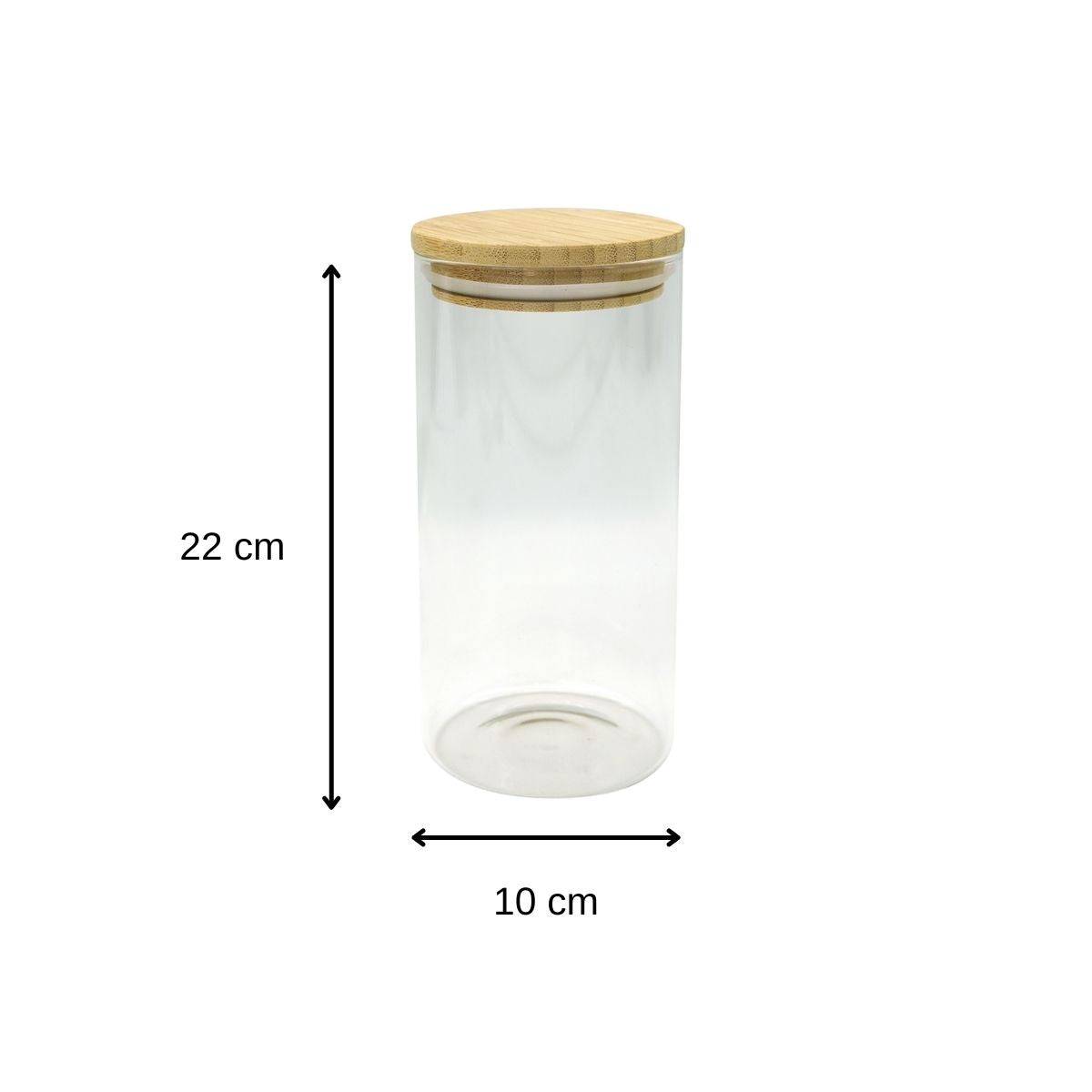 Boîte de conservation en verre 1,5L avec couvercle en Bambou Fackelmann Nature - Image 3