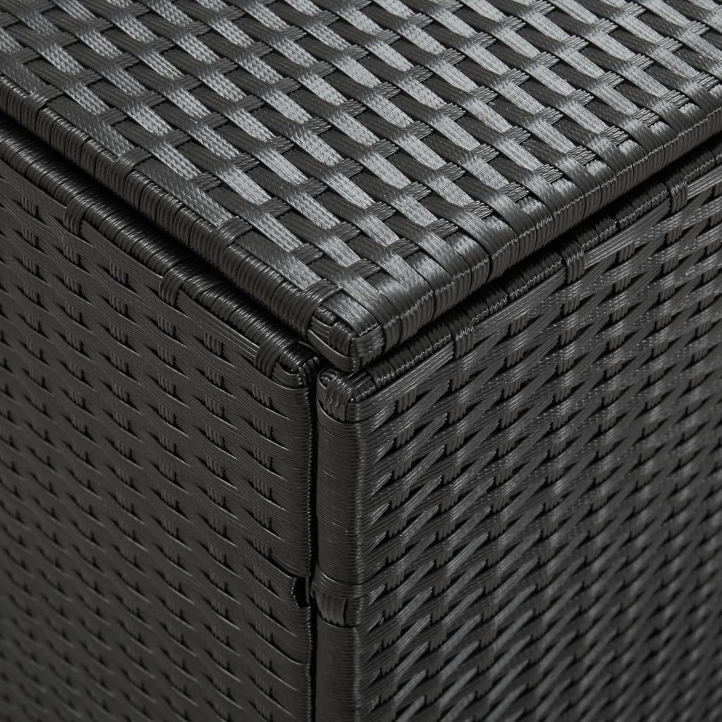 Coffre de rangement - Boîte de rangement extérieure - Coffre de jardin Résine tressée 180x90x70 cm Noir - Image 7