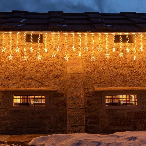 Lotti - Guirlande stalactite étoiles lumineuses 5M H105cm LED blanc chaud extensible 8 modes Télécommande IP44 SMART Connect 31V Lotti - Image 9