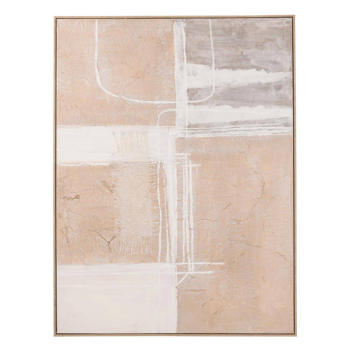 J-Line - Tableau Abstrait "Dai" 90x120cm Multicolore - Image 1