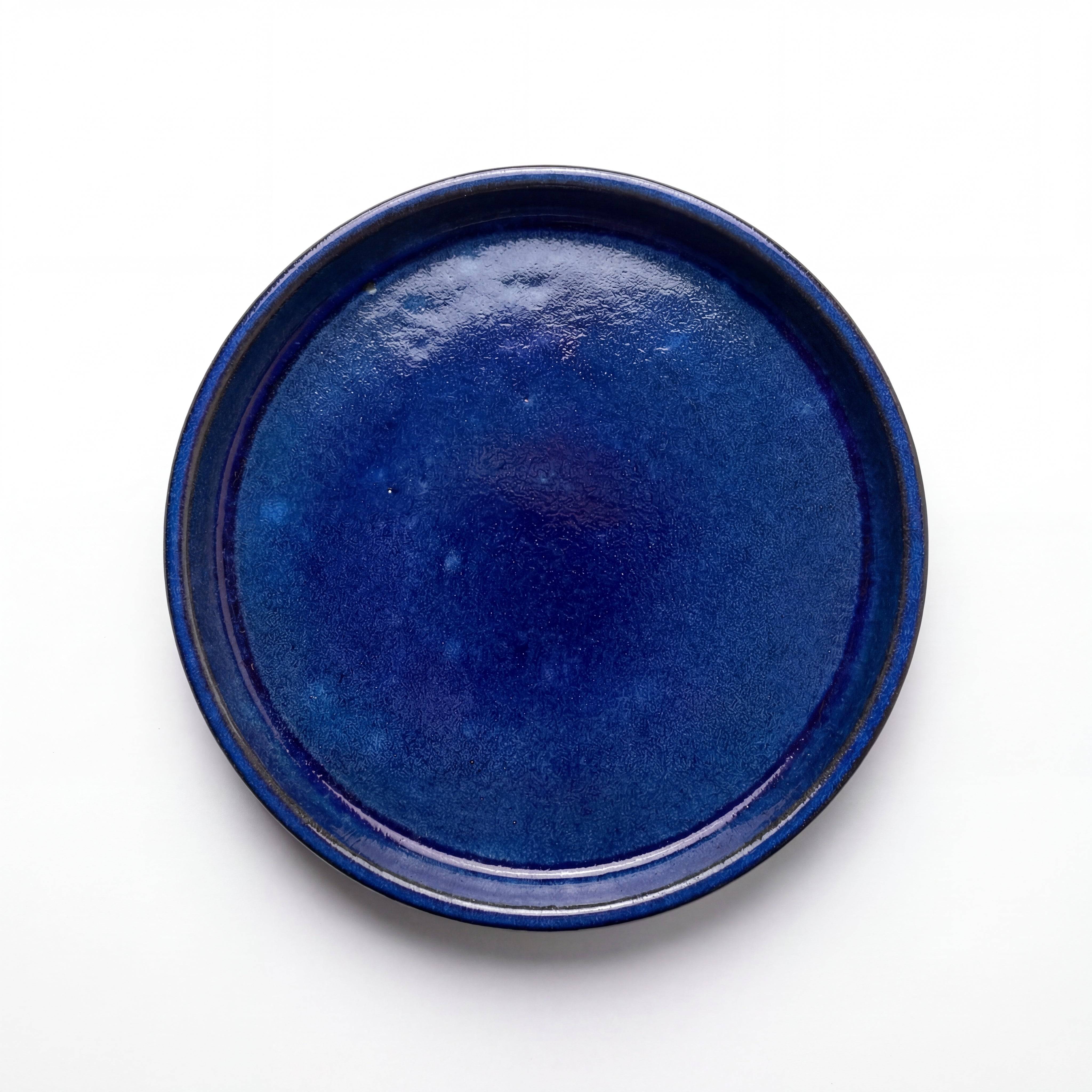 Soucoupe ronde 24cm bleu majorelle - Image 1