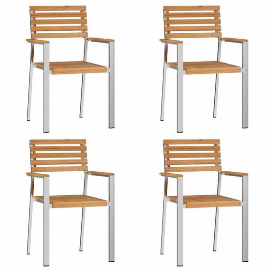 ComfortXL - Salon de Jardin Repas Teck Massif 5 Pièces 4 Personnes pour Terrasse Marron – ComfortXL Outdoor Living - Image 6