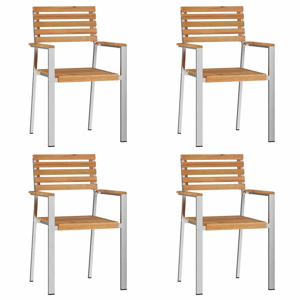 ComfortXL - Salon de Jardin Repas Teck Massif 5 Pièces 4 Personnes pour Terrasse Marron – ComfortXL Outdoor Living - Image 6