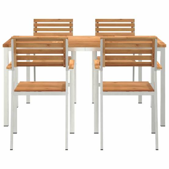 ComfortXL - Salon de Jardin Repas Teck Massif 5 Pièces 4 Personnes pour Terrasse Marron – ComfortXL Outdoor Living - Image 7