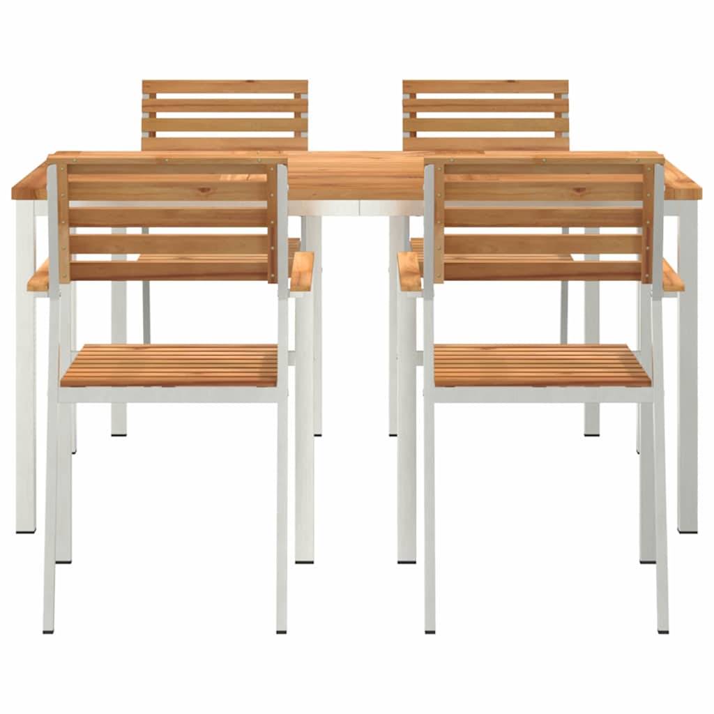 ComfortXL - Salon de Jardin Repas Teck Massif 5 Pièces 4 Personnes pour Terrasse Marron – ComfortXL Outdoor Living - Image 7