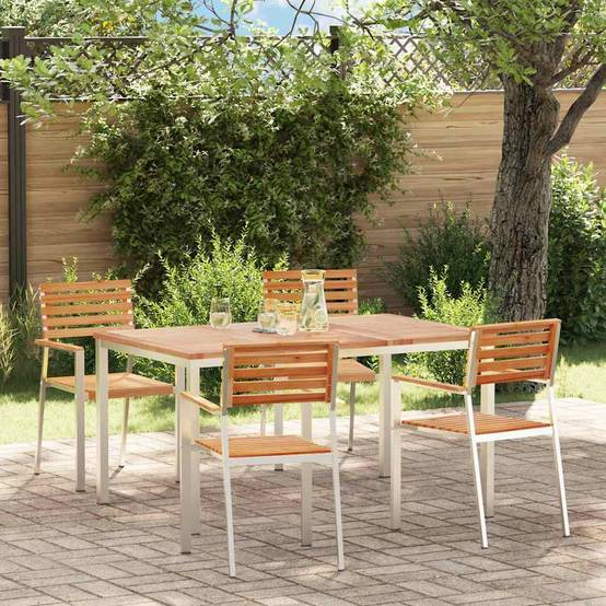 ComfortXL - Salon de Jardin Repas Teck Massif 5 Pièces 4 Personnes pour Terrasse Marron – ComfortXL Outdoor Living - Image 1