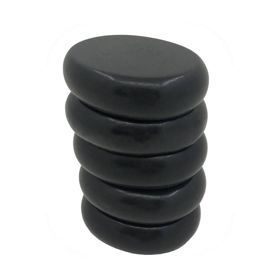 Set de 5 Pierres pour Massage Aux Pierres Chaudes – Pierre de Basalt (Roche Volcanique Naturelle) – 5 Pierres de 6cm x 5cm – Sun&Sia - Image 5