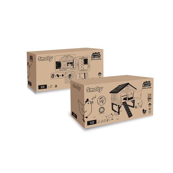 Smoby - Poulailler d’extérieur pour 5 poules en plastique recyclé, traitement anti UV, 4 portes d’accès - SMOBY - Image 7