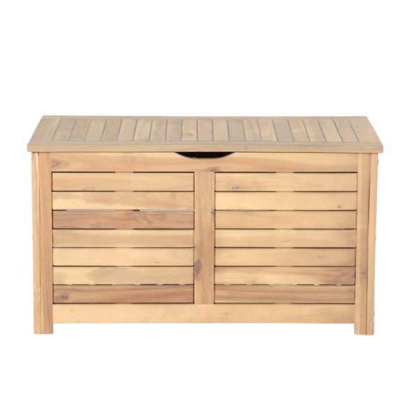 Coffre de jardin TERA en bois d'acacia blanchi FSC 90x45x50 cm Beau Rivage - Image 1
