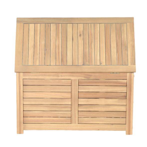 Coffre de jardin TERA en bois d'acacia blanchi FSC 90x45x50 cm Beau Rivage - Image 8