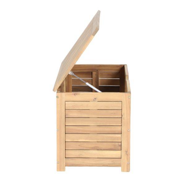 Coffre de jardin TERA en bois d'acacia blanchi FSC 90x45x50 cm Beau Rivage - Image 7