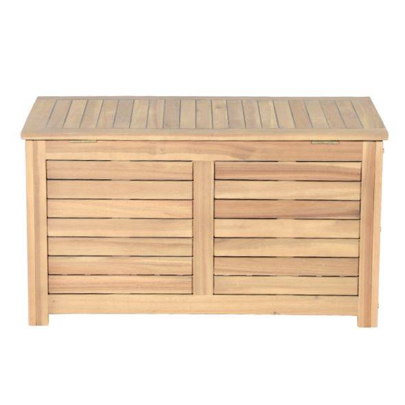 Coffre de jardin TERA en bois d'acacia blanchi FSC 90x45x50 cm Beau Rivage - Image 5