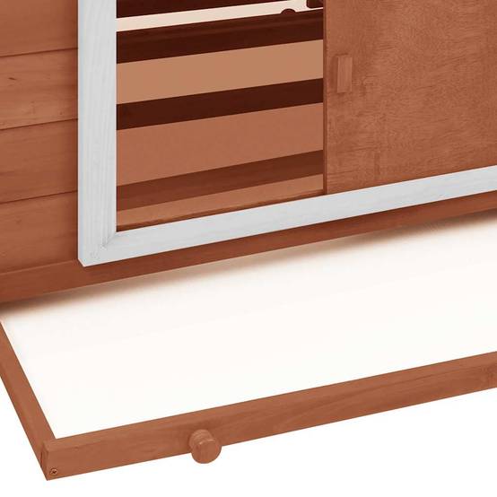 Vidaxl - Poulailler Moka et blanc 150x96x110 cm Bois de sapin massif vidaXL 171461 - Image 4