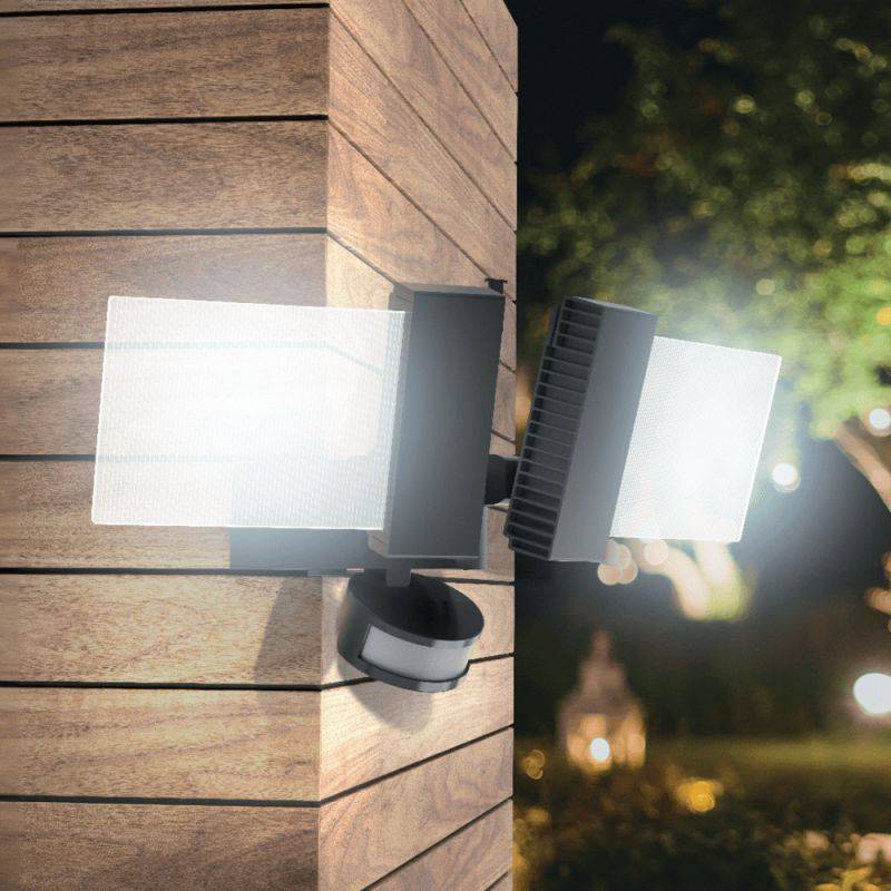 Xanlite - Projecteur mural PMMA 2 têtes 30W (2x15W), IP44, détecteur de mouvement, 2100 lumens, Blanc froid - PR30WM2TFLD - Image 2